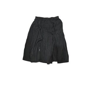 Leslie Fay Paris Milan New York 100%‎ Silk Black Maxi Skirt Medium